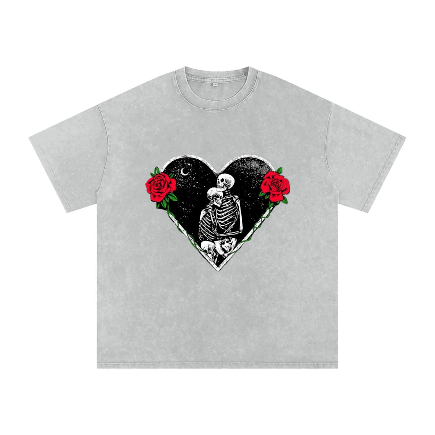 Snow Washed Oversized Cotton T-Shirt