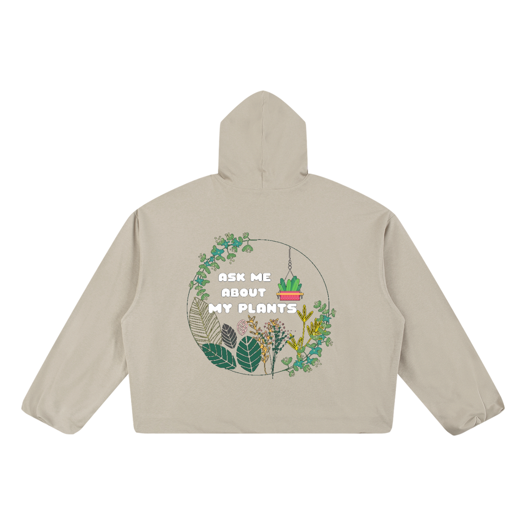 Boxy Gather-Hem Hoodie