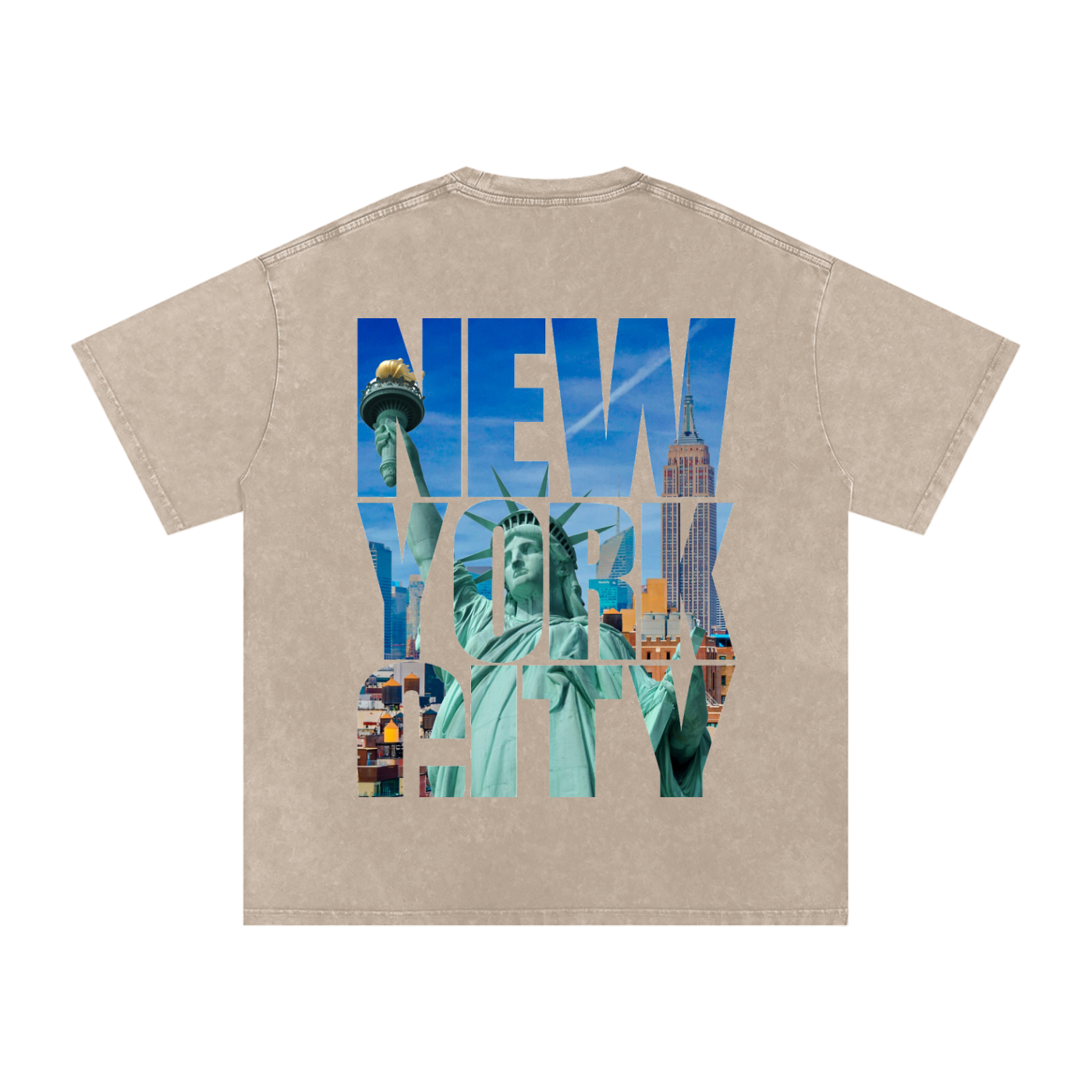 Snow Washed Oversized Cotton T-Shirt