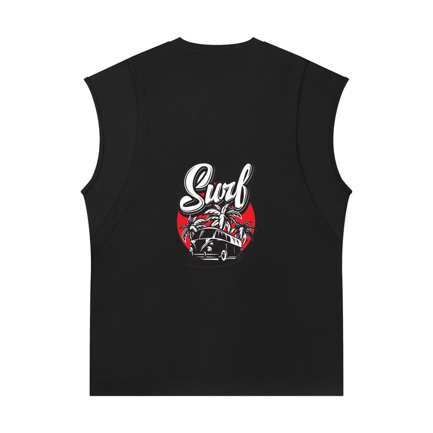 Spliced Panel Sleeveless Muscle T-Shirt