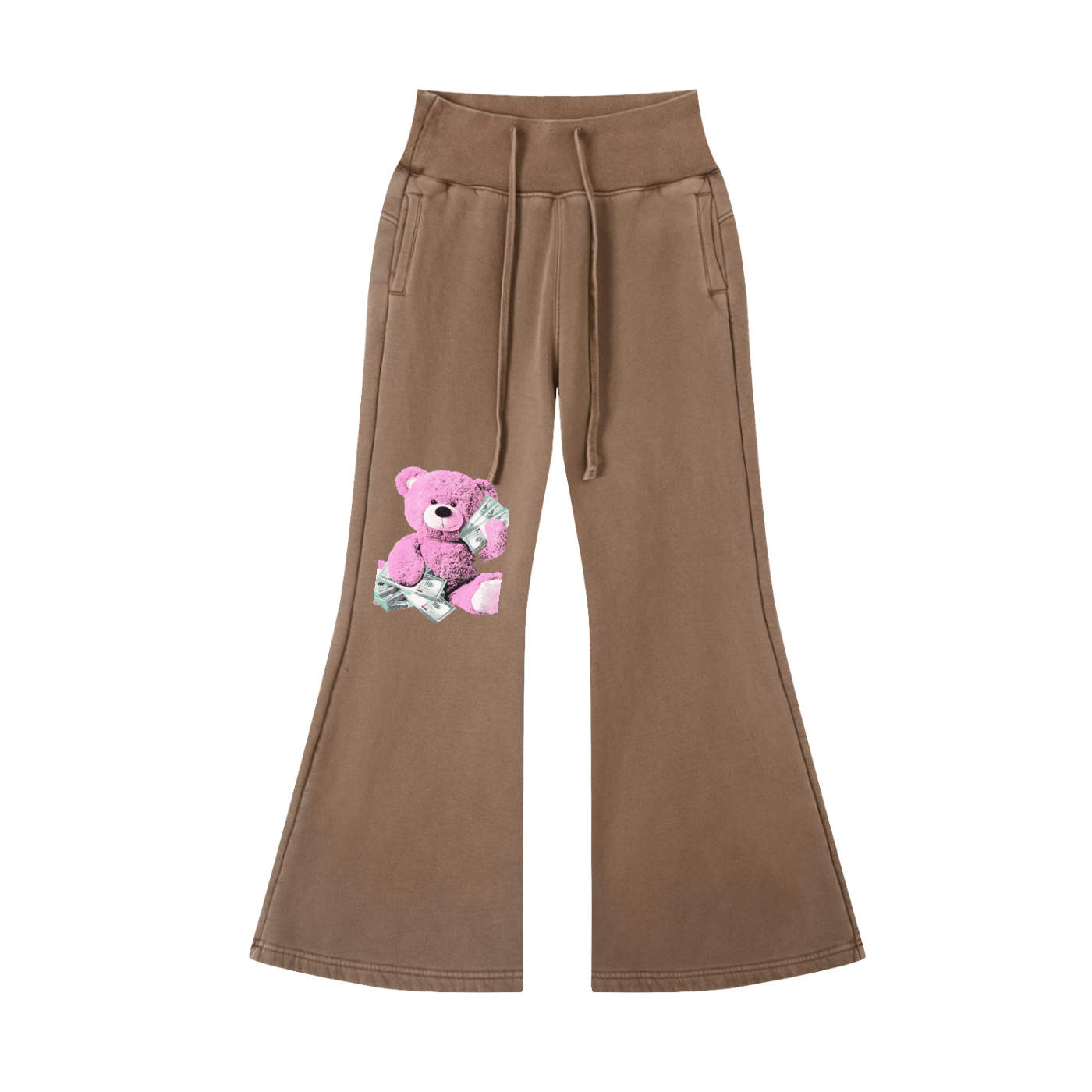 Vintage Washed Flared Fleece Pants