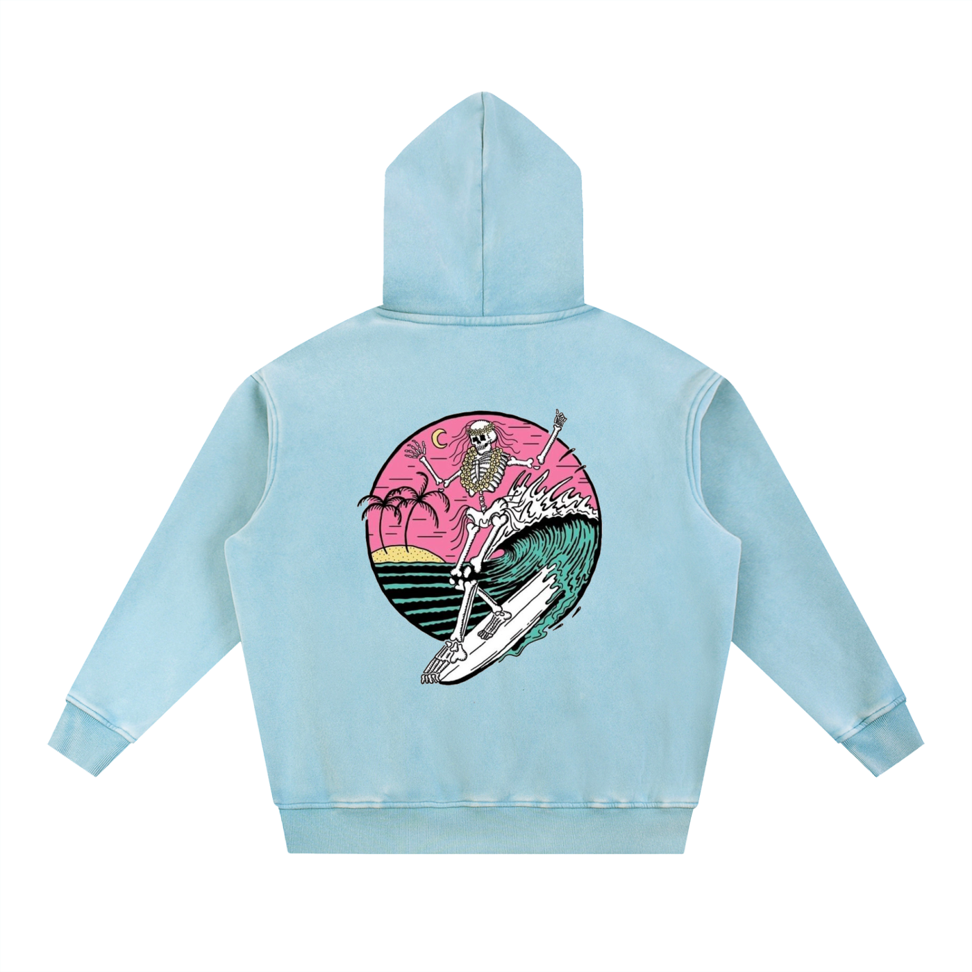 Snow Wash Fleece Oversize Hoodie