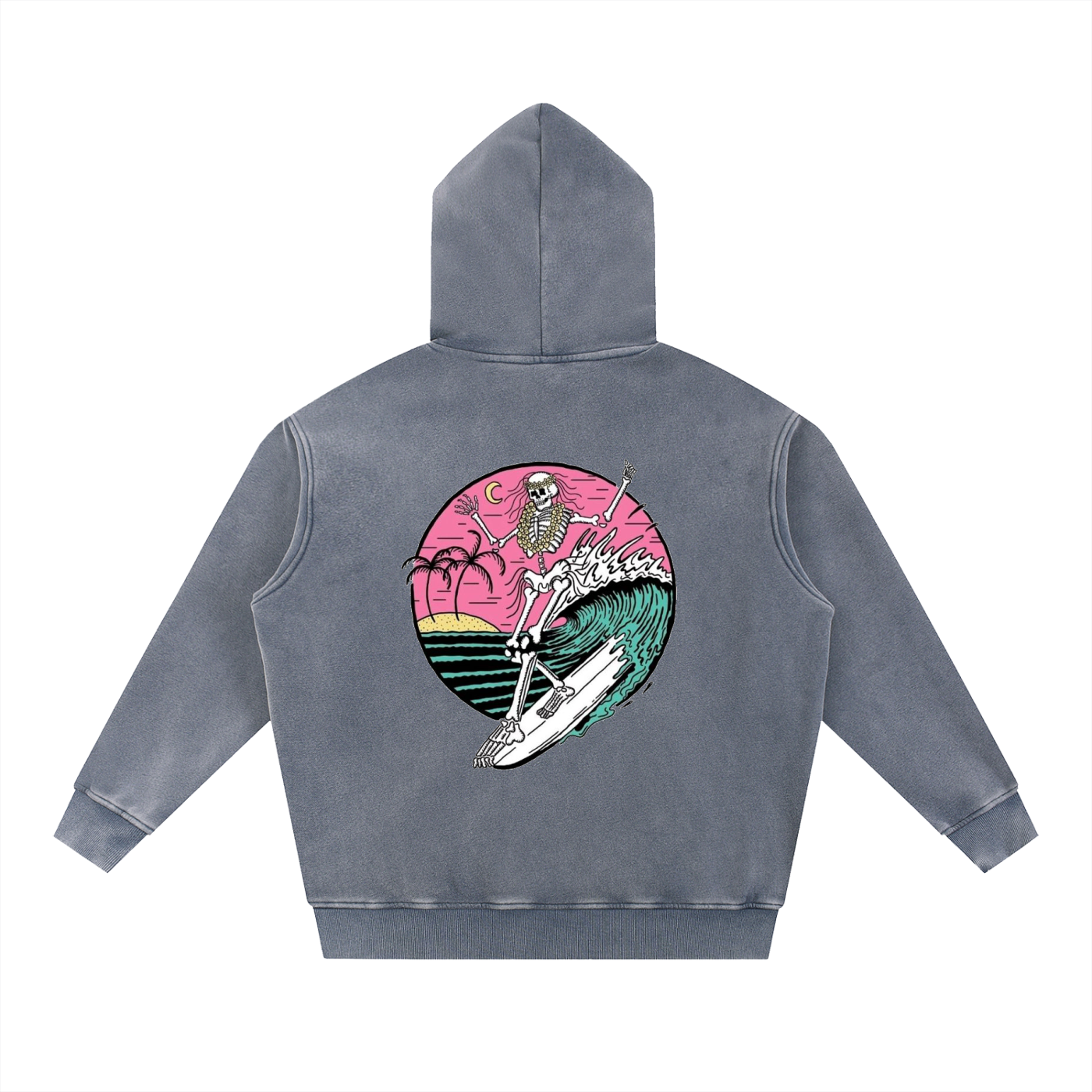 Snow Wash Fleece Oversize Hoodie