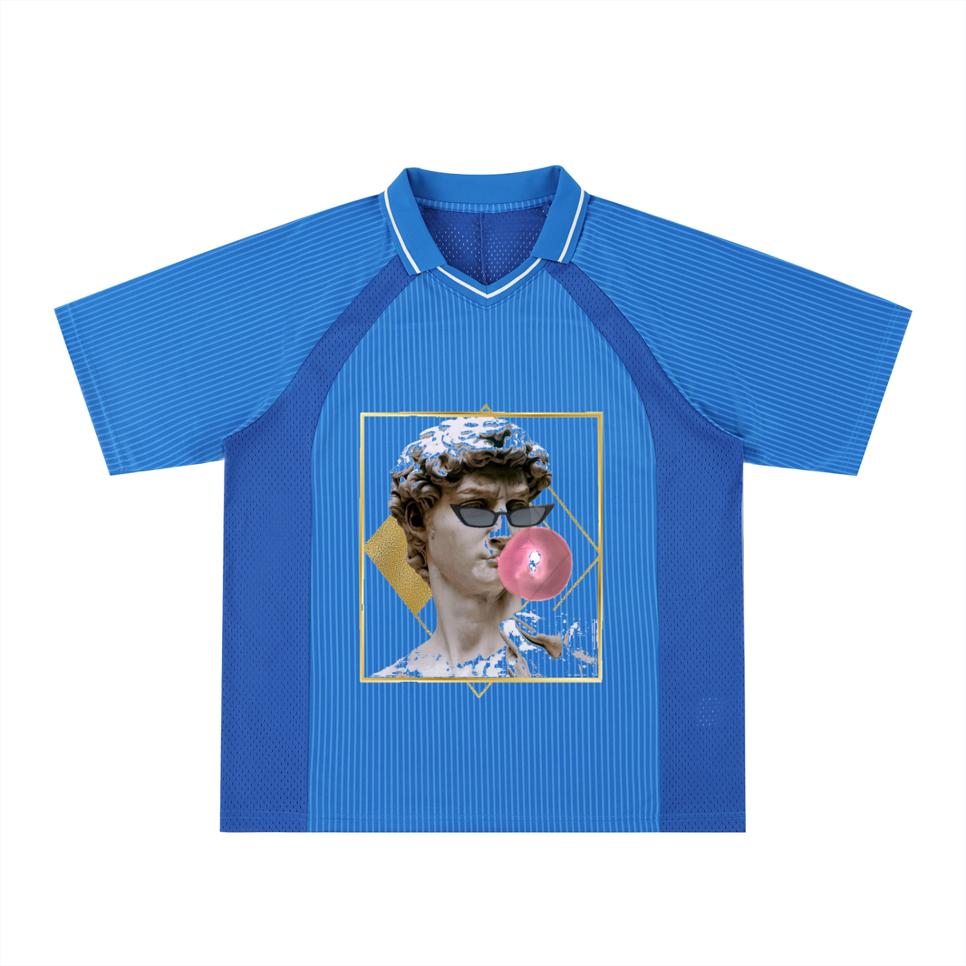Striped V-Neck Soccer Jersey