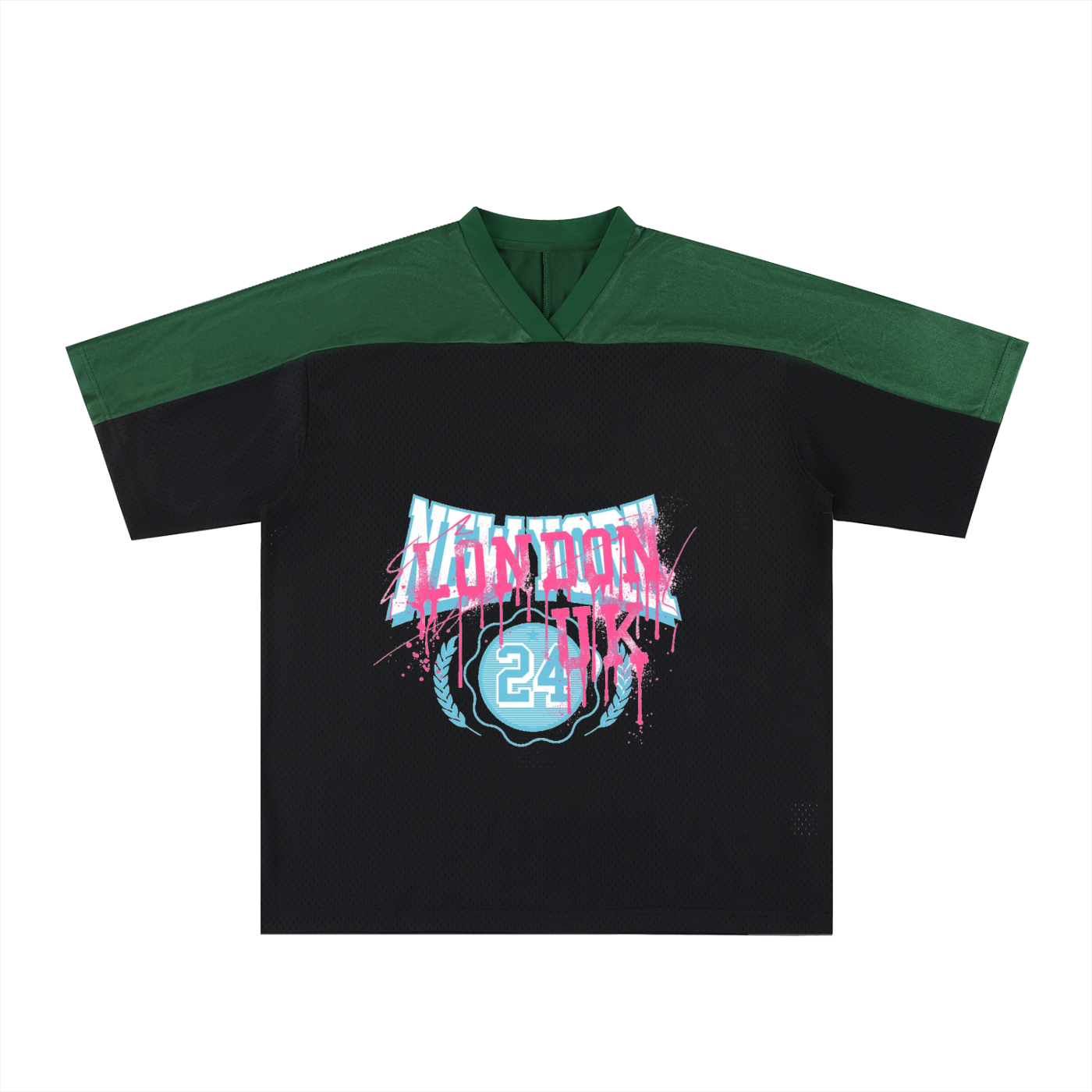 Oversized Mesh V-Neck Soccer Jersey