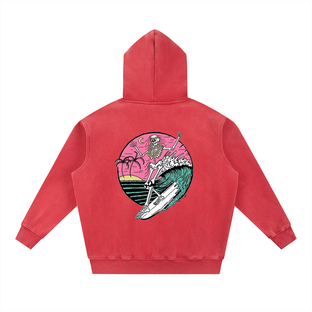 Snow Wash Fleece Oversize Hoodie