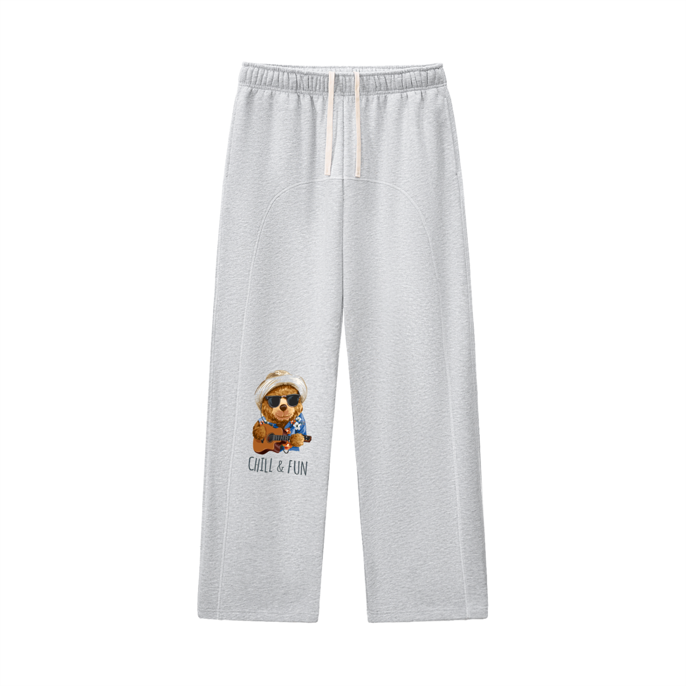 Contrast-Stitched Fleece Sweatpants