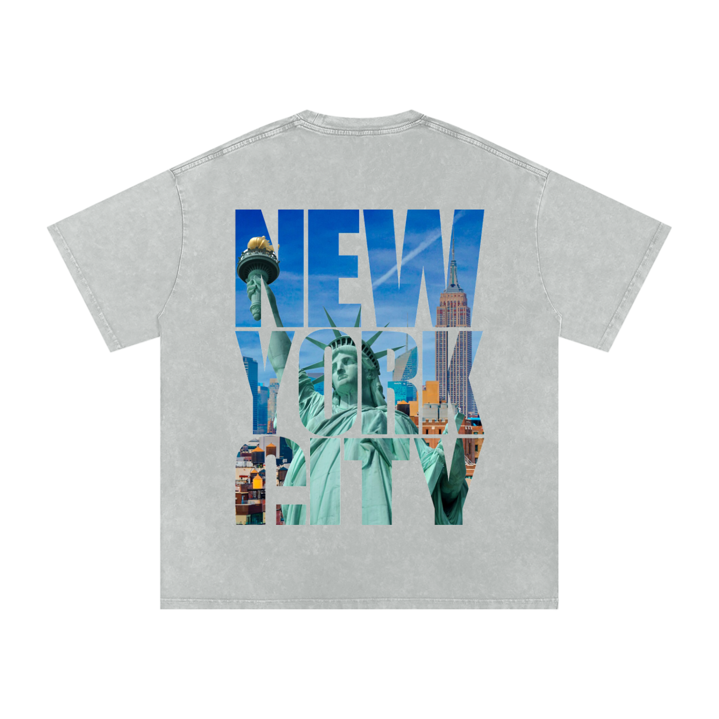 Snow Washed Oversized Cotton T-Shirt