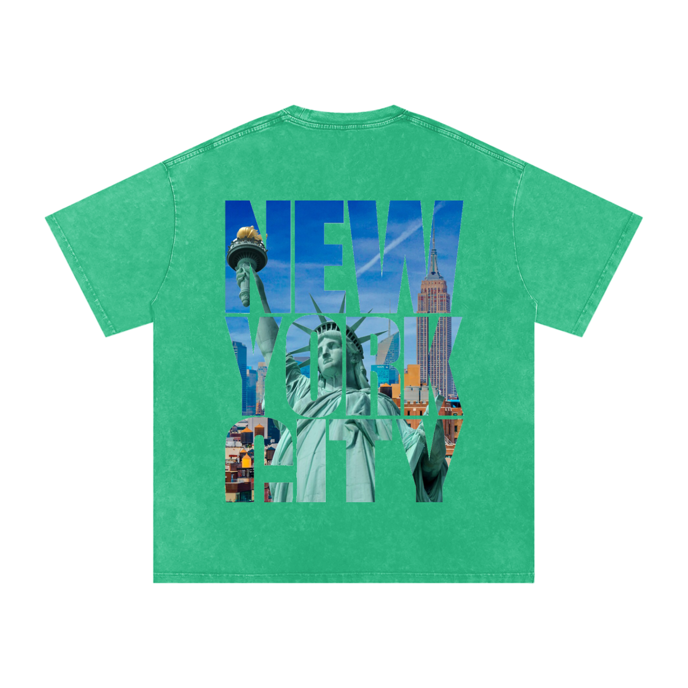 Snow Washed Oversized Cotton T-Shirt