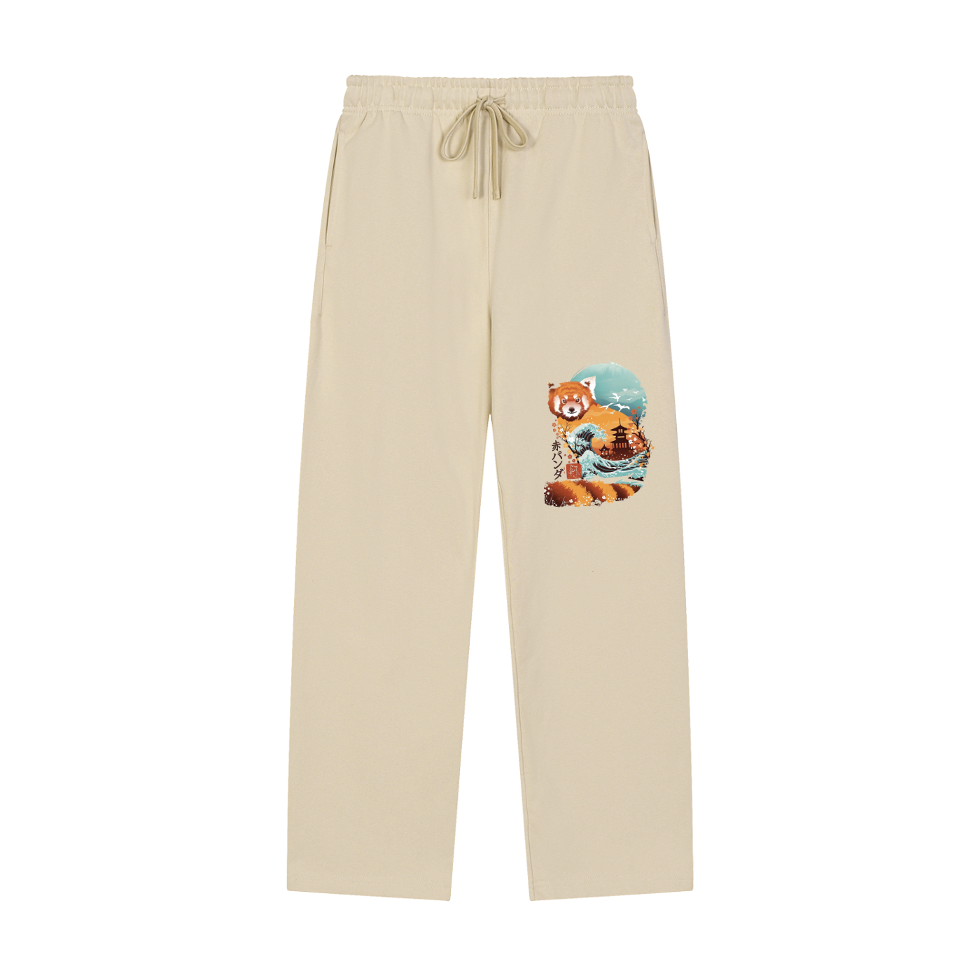 Solid Color Straight-Leg Sweatpants