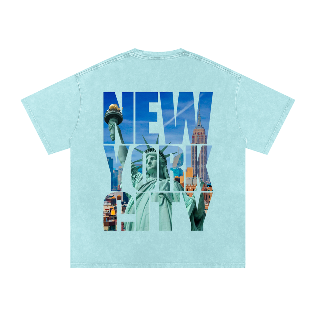 Snow Washed Oversized Cotton T-Shirt