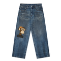 Vintage Wash Baggy Denim Jeans