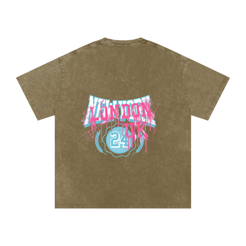 Snow Washed Oversized Cotton T-Shirt