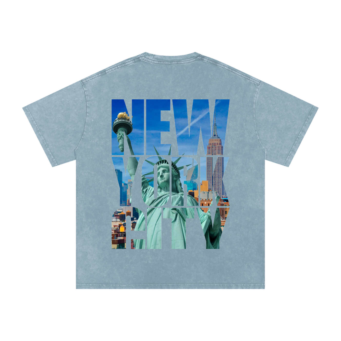 Snow Washed Oversized Cotton T-Shirt