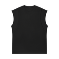 Spliced Panel Sleeveless Muscle T-Shirt