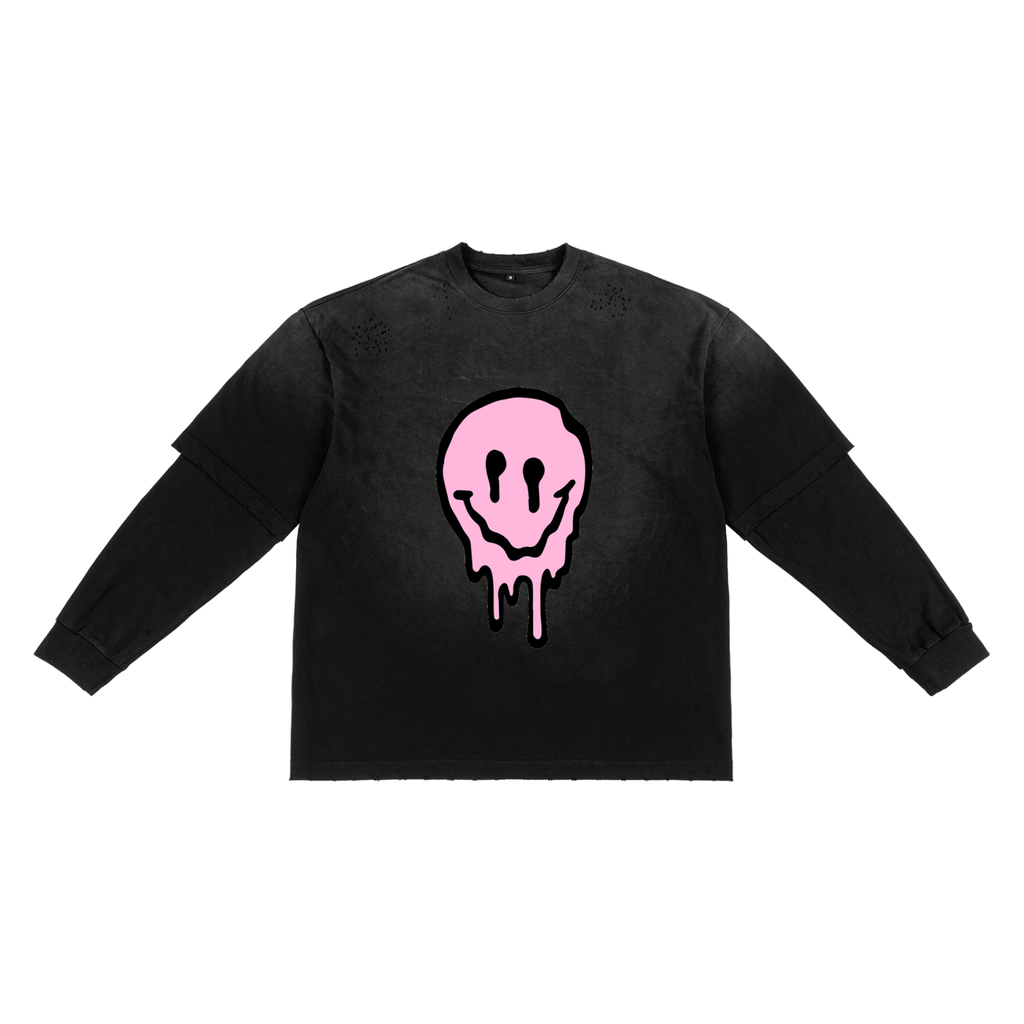 Sunfade Hand-Frayed Faux Two-Piece T-Shirt