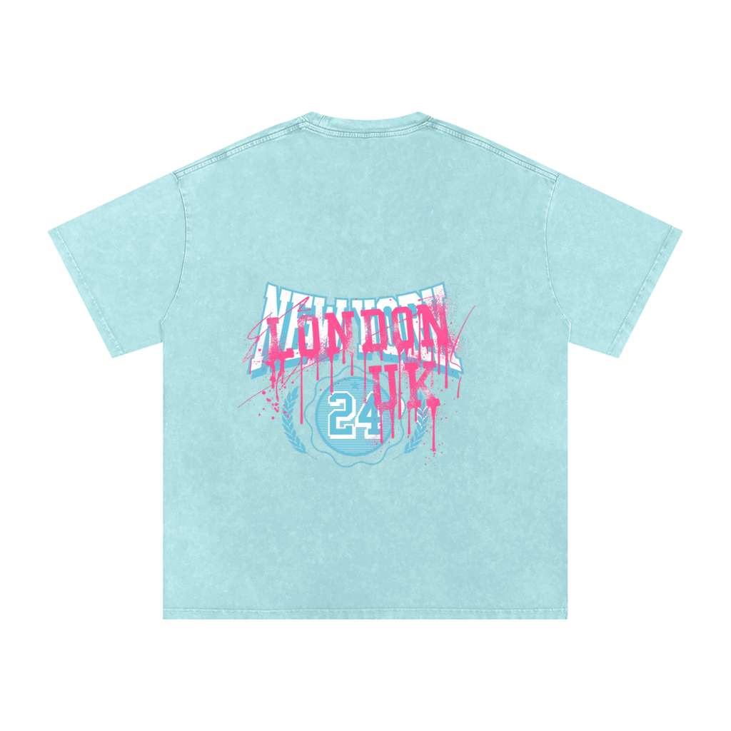Snow Washed Oversized Cotton T-Shirt