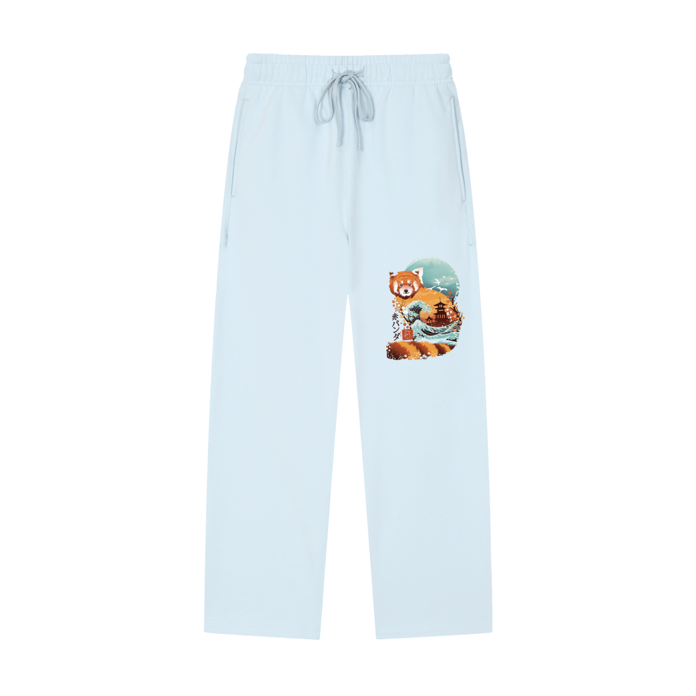 Solid Color Straight-Leg Sweatpants