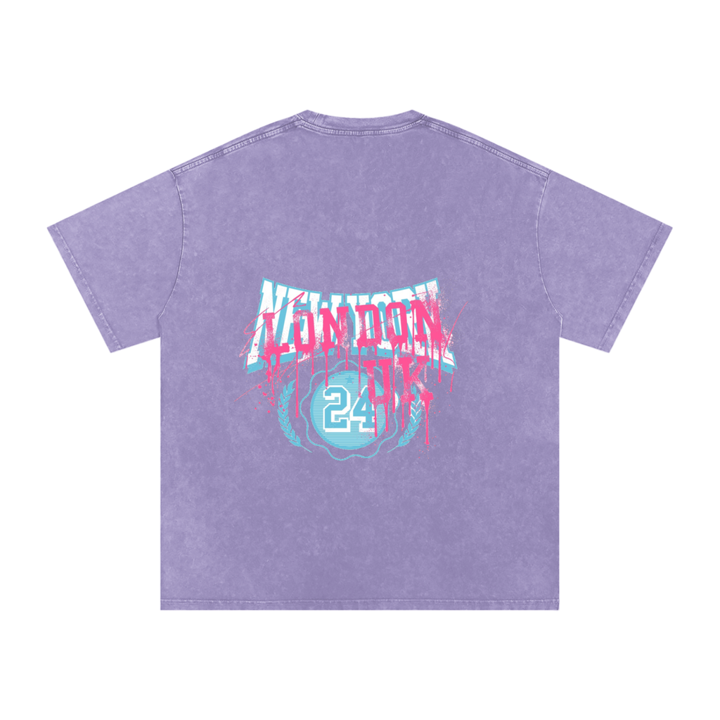 Snow Washed Oversized Cotton T-Shirt
