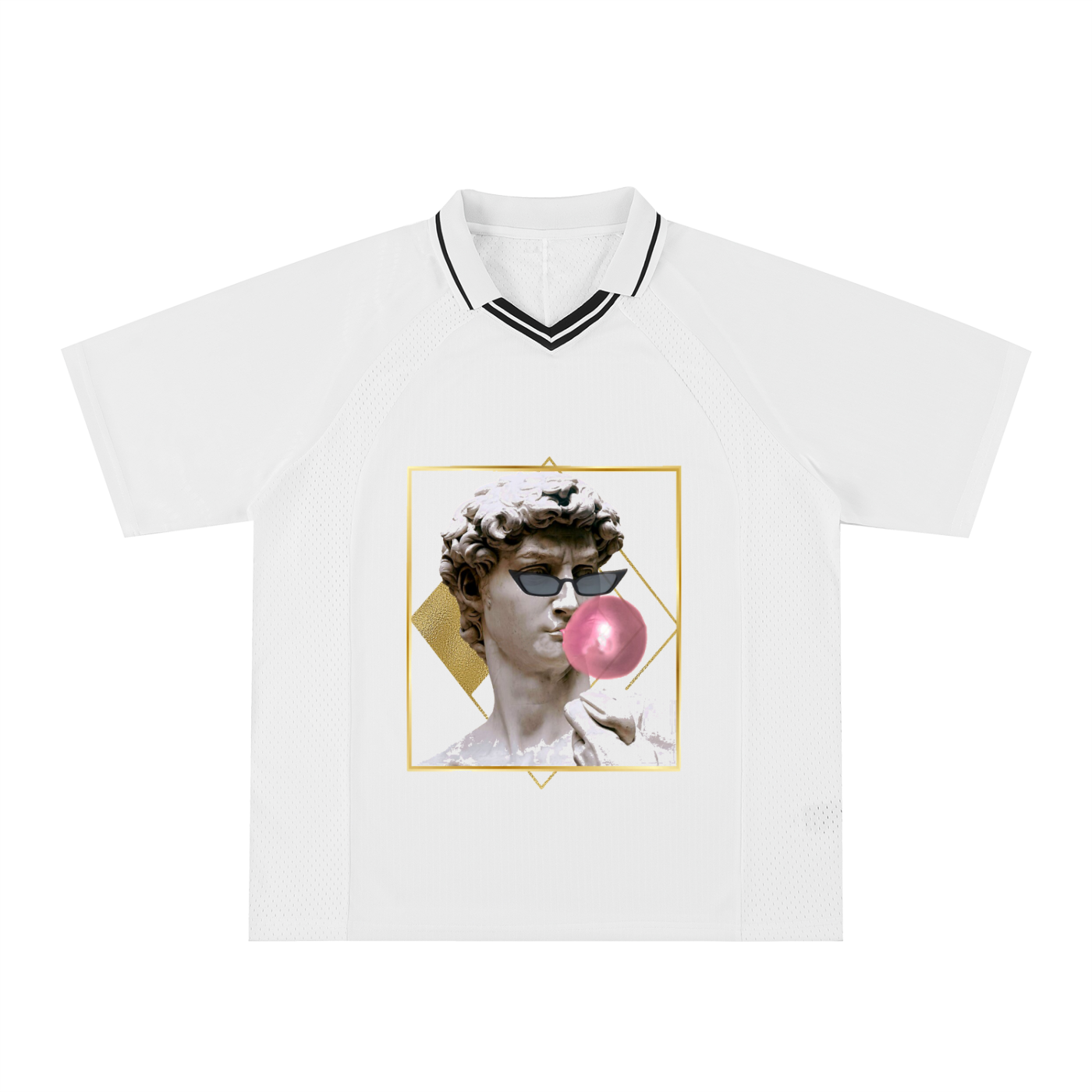 Striped V-Neck Soccer Jersey