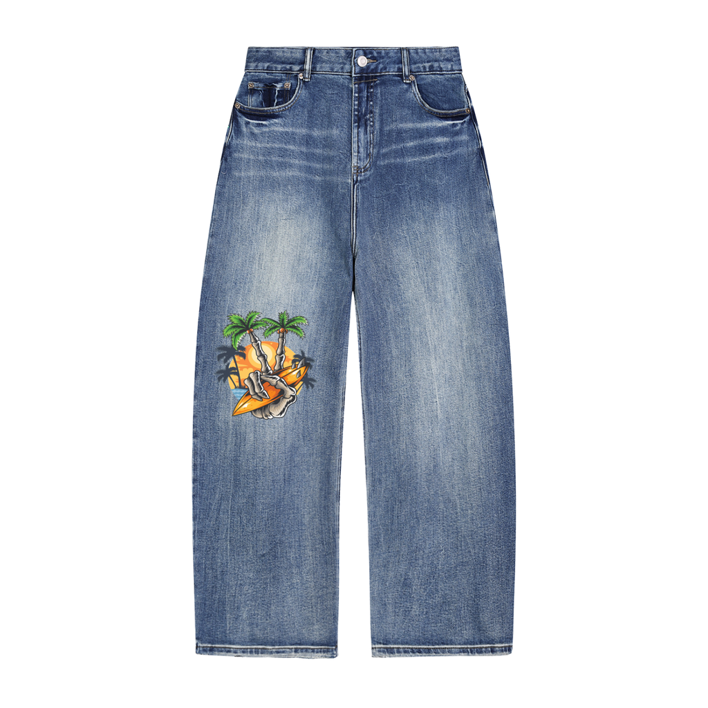 Sun Fade Heavyweight Denim Jeans
