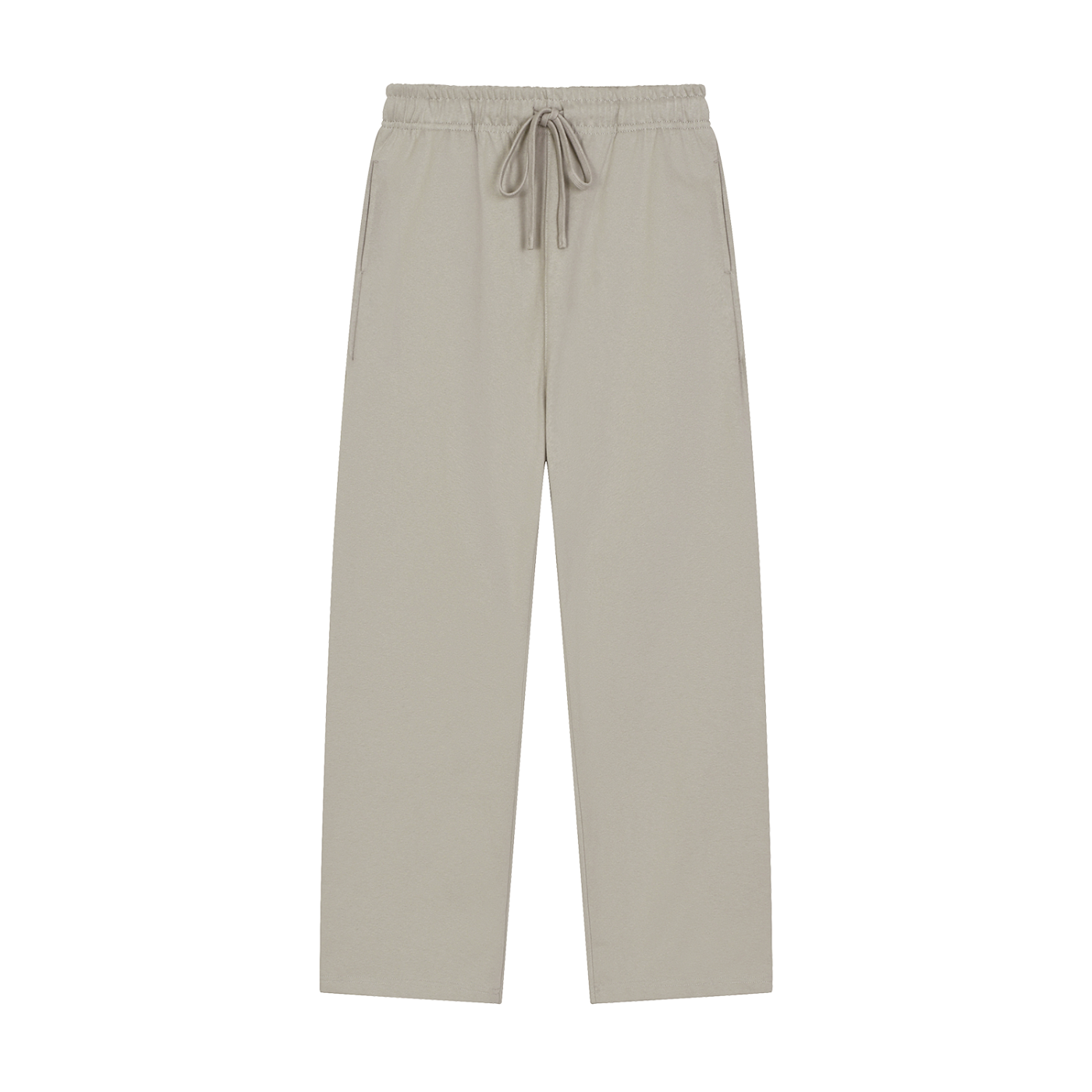 Solid Color Straight-Leg Sweatpants