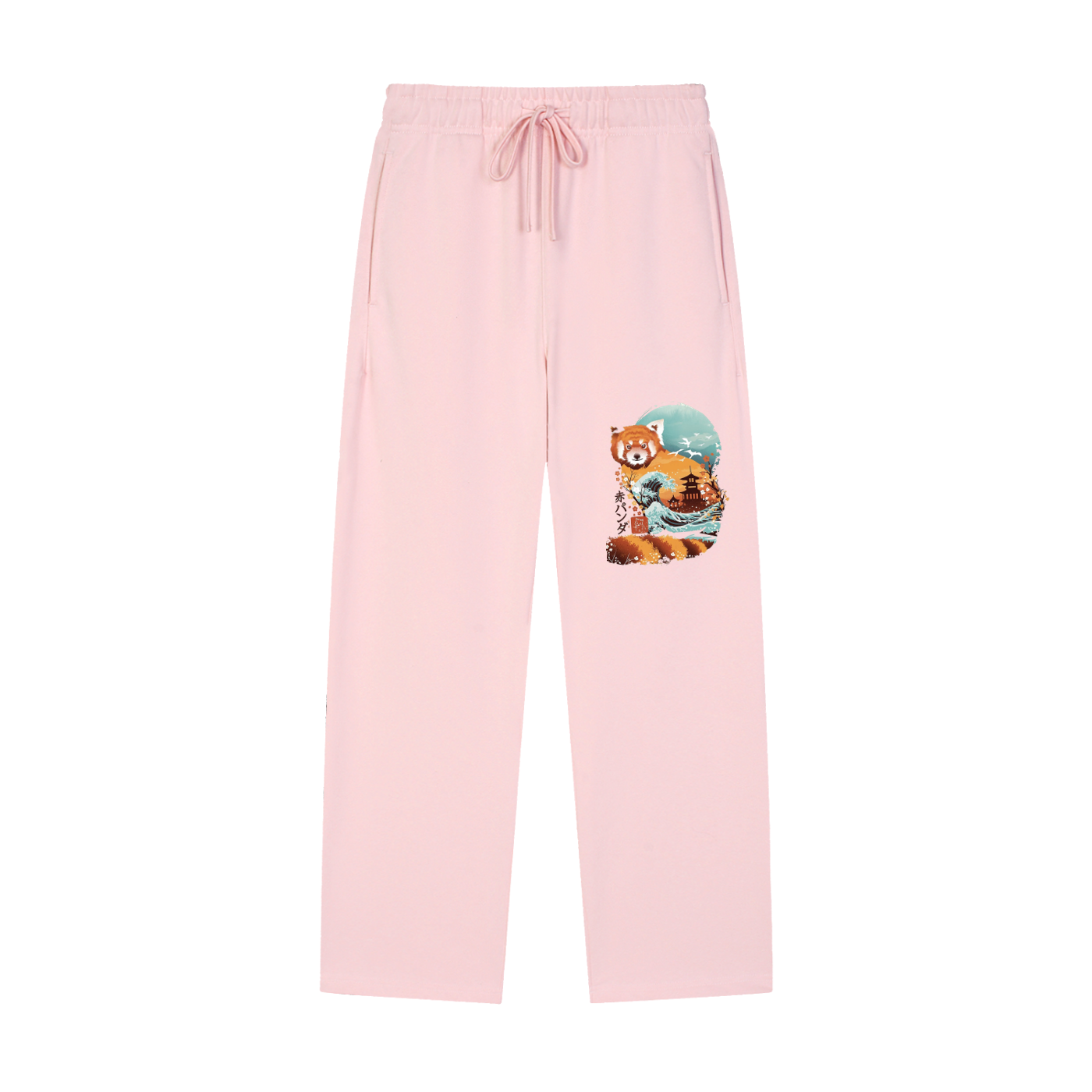 Solid Color Straight-Leg Sweatpants