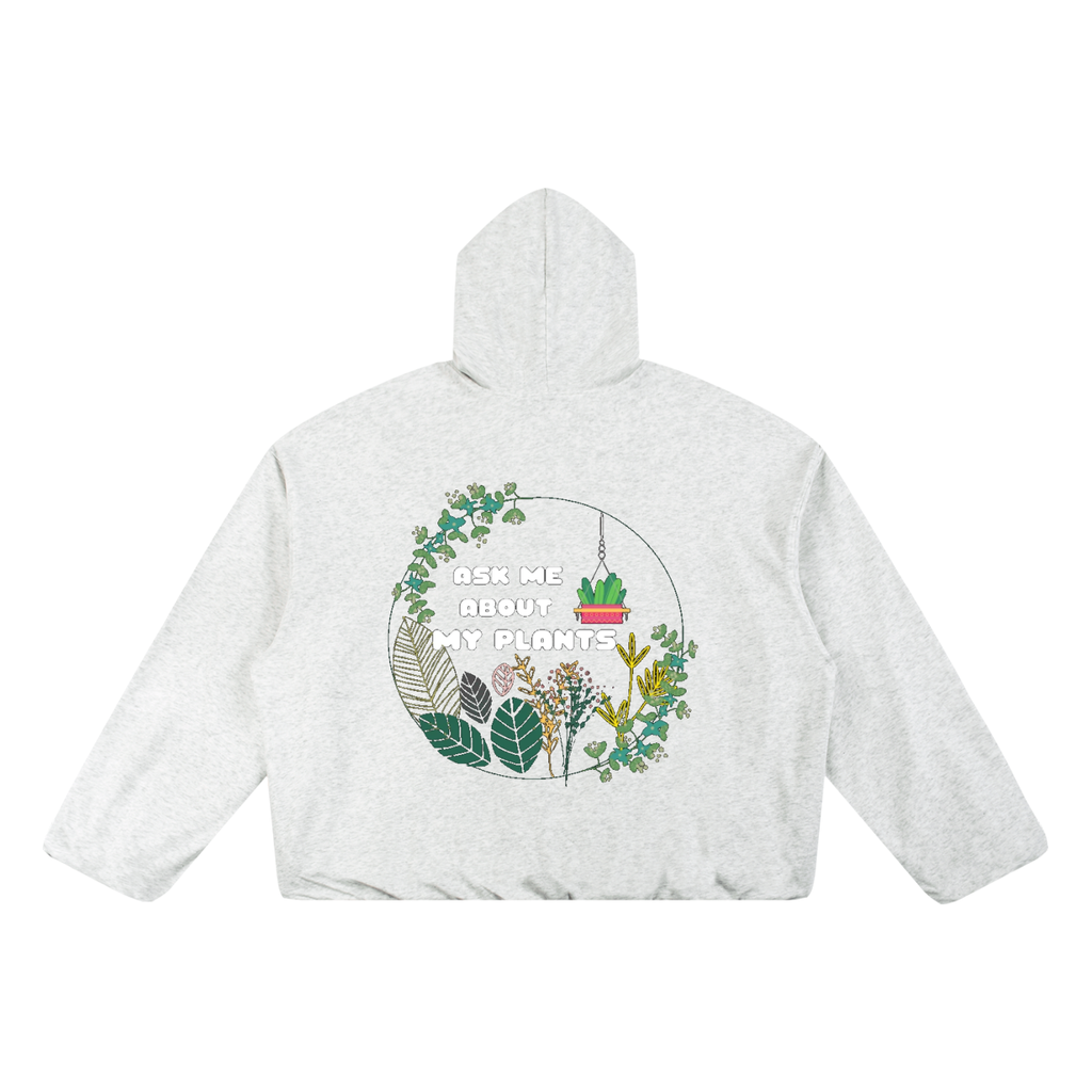 Boxy Gather-Hem Hoodie
