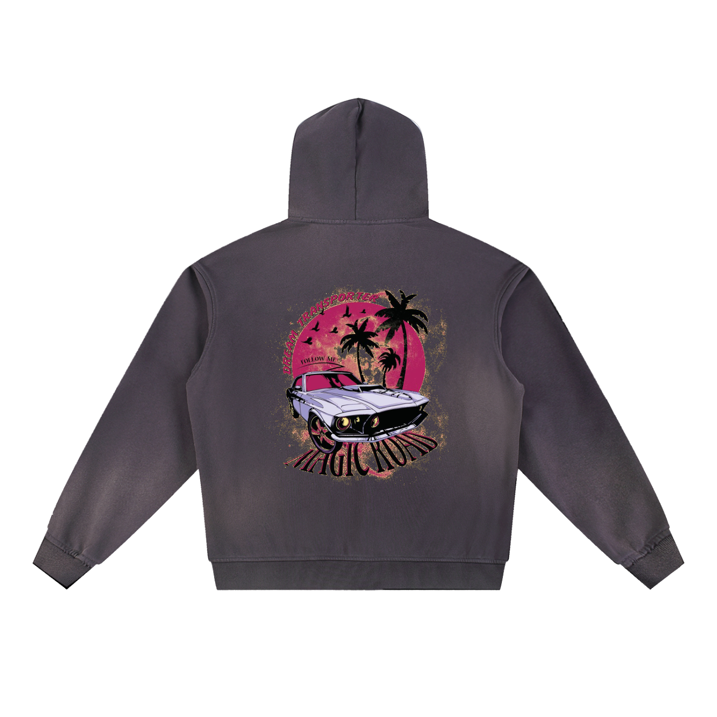 Sun Fade Frayed Fleece Hoodie