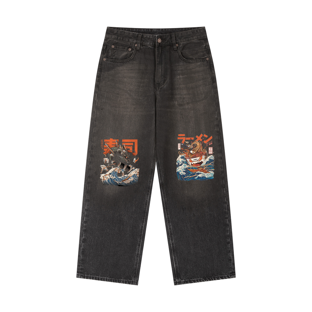 Vintage Wash Heavyweight Denim Jeans