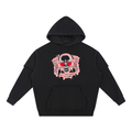 Snow Washed Raw Edge Double Layered Hoodie
