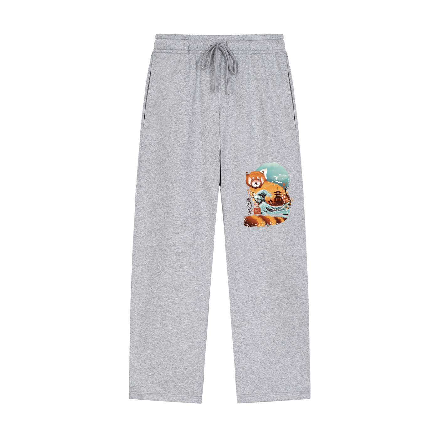 Solid Color Straight-Leg Sweatpants