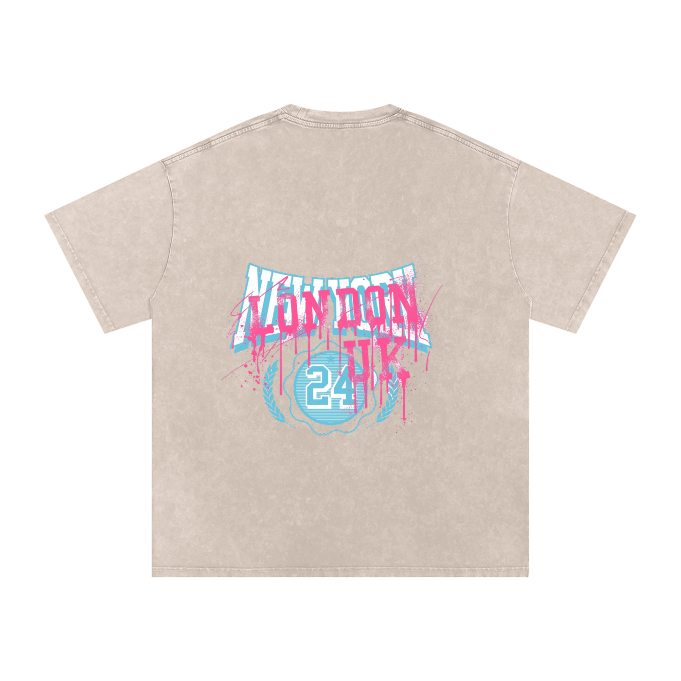 Snow Washed Oversized Cotton T-Shirt