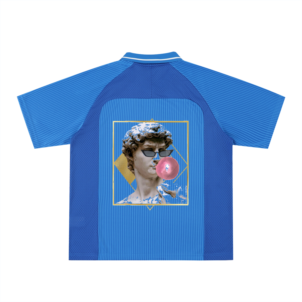 Striped V-Neck Soccer Jersey