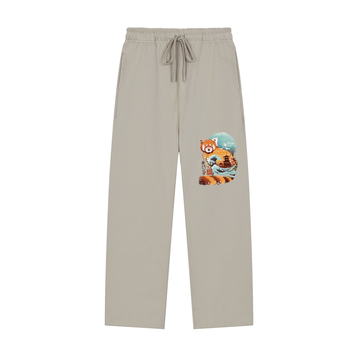 Solid Color Straight-Leg Sweatpants