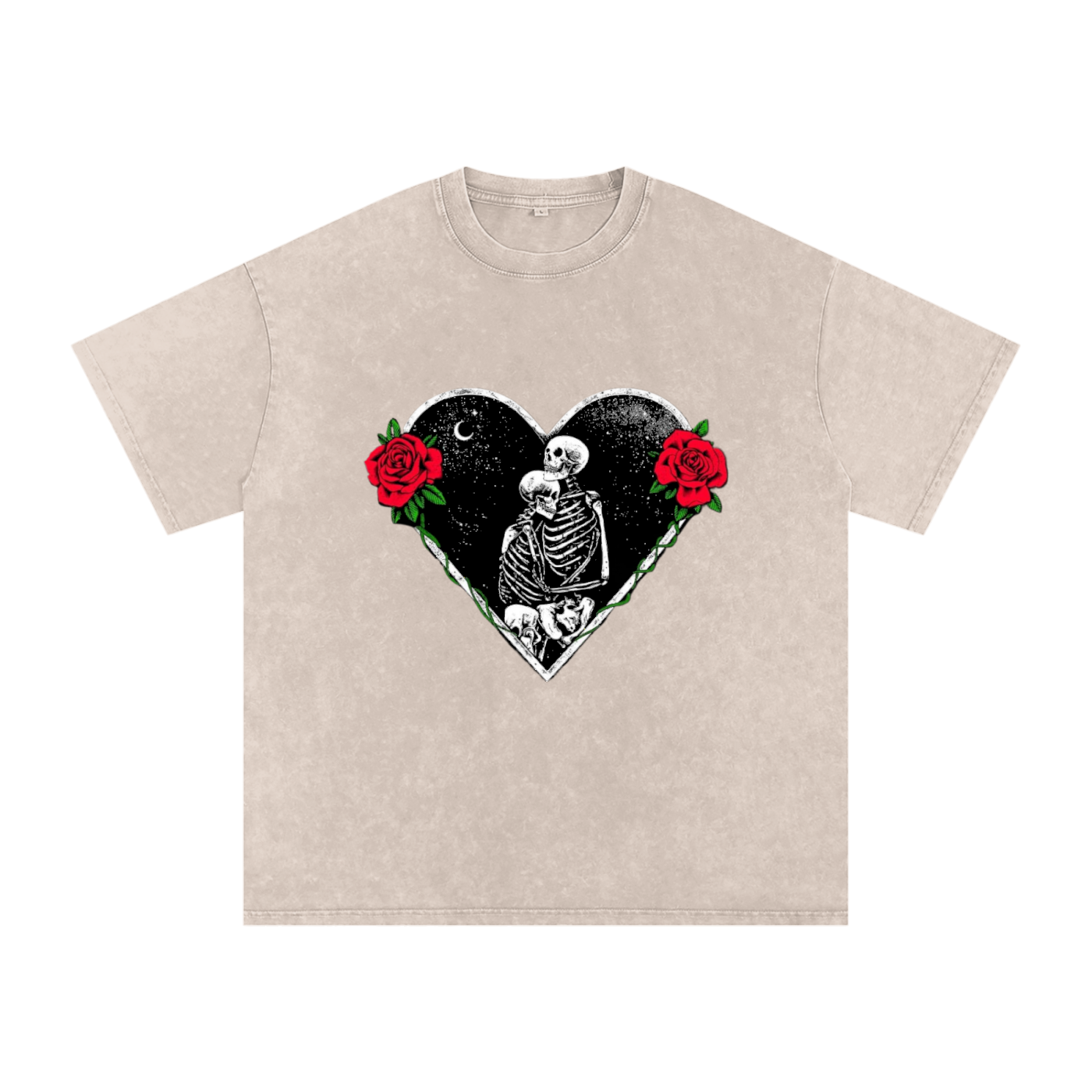 Snow Washed Oversized Cotton T-Shirt
