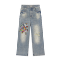 Vintage Wash Distressed Denim Jeans