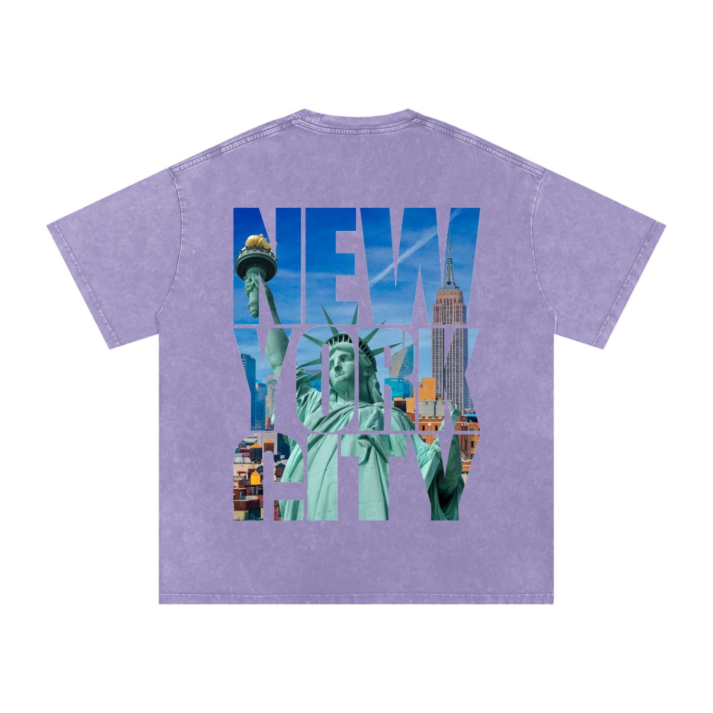 Snow Washed Oversized Cotton T-Shirt