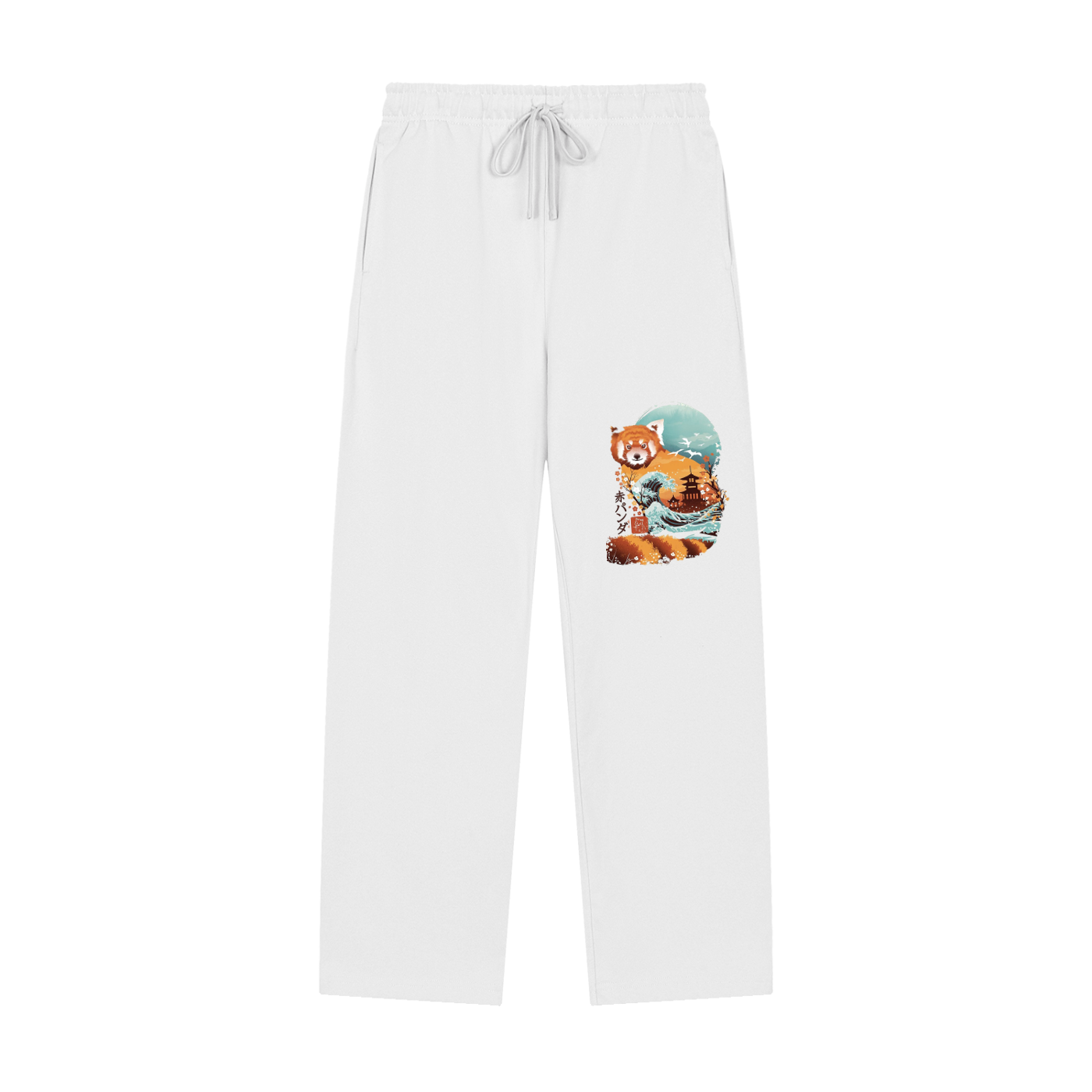 Solid Color Straight-Leg Sweatpants