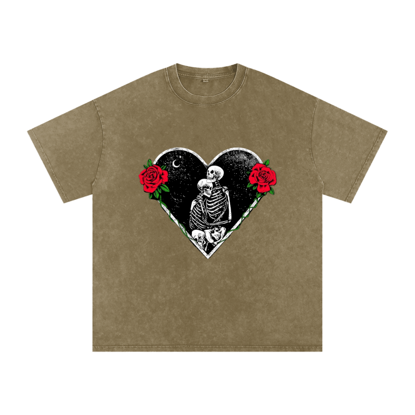 Snow Washed Oversized Cotton T-Shirt
